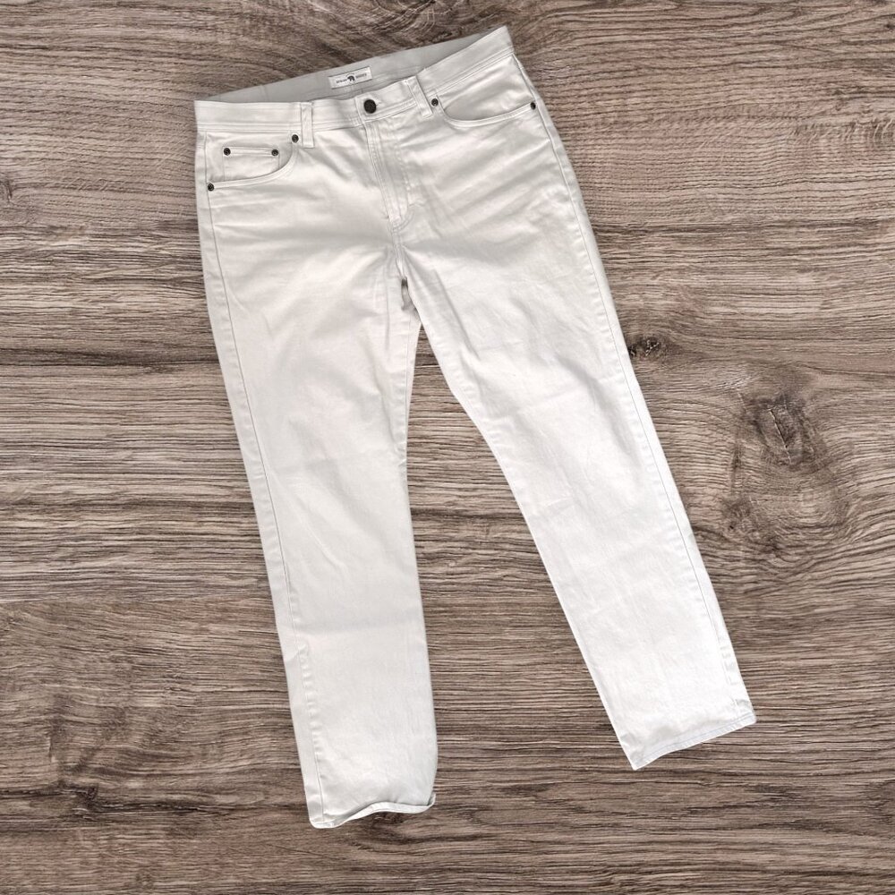 Onward Reserve Brushed Cotton Pants Mens 35x32 Light Gray Off-White Stretch